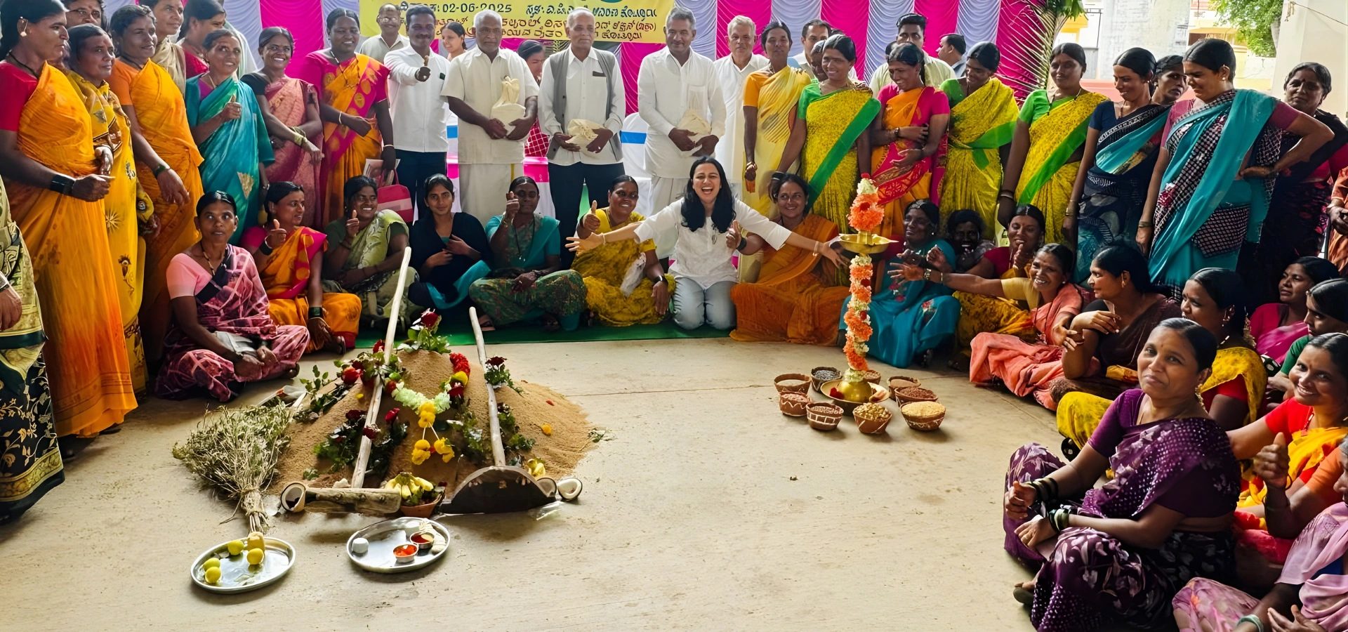 The women of Health & Whole with their farming community