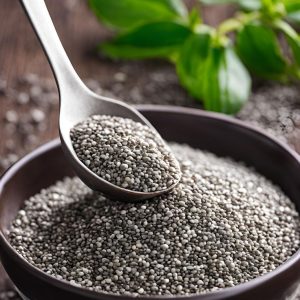 Chia Seeds ~16โ17g Protien-100gm (soak & mix with curd)